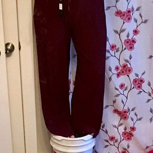 Women’s Gray Raw Hem Business Casual/Loungewear/Dress Pleated Pants- One Size - Picture 5 of 6